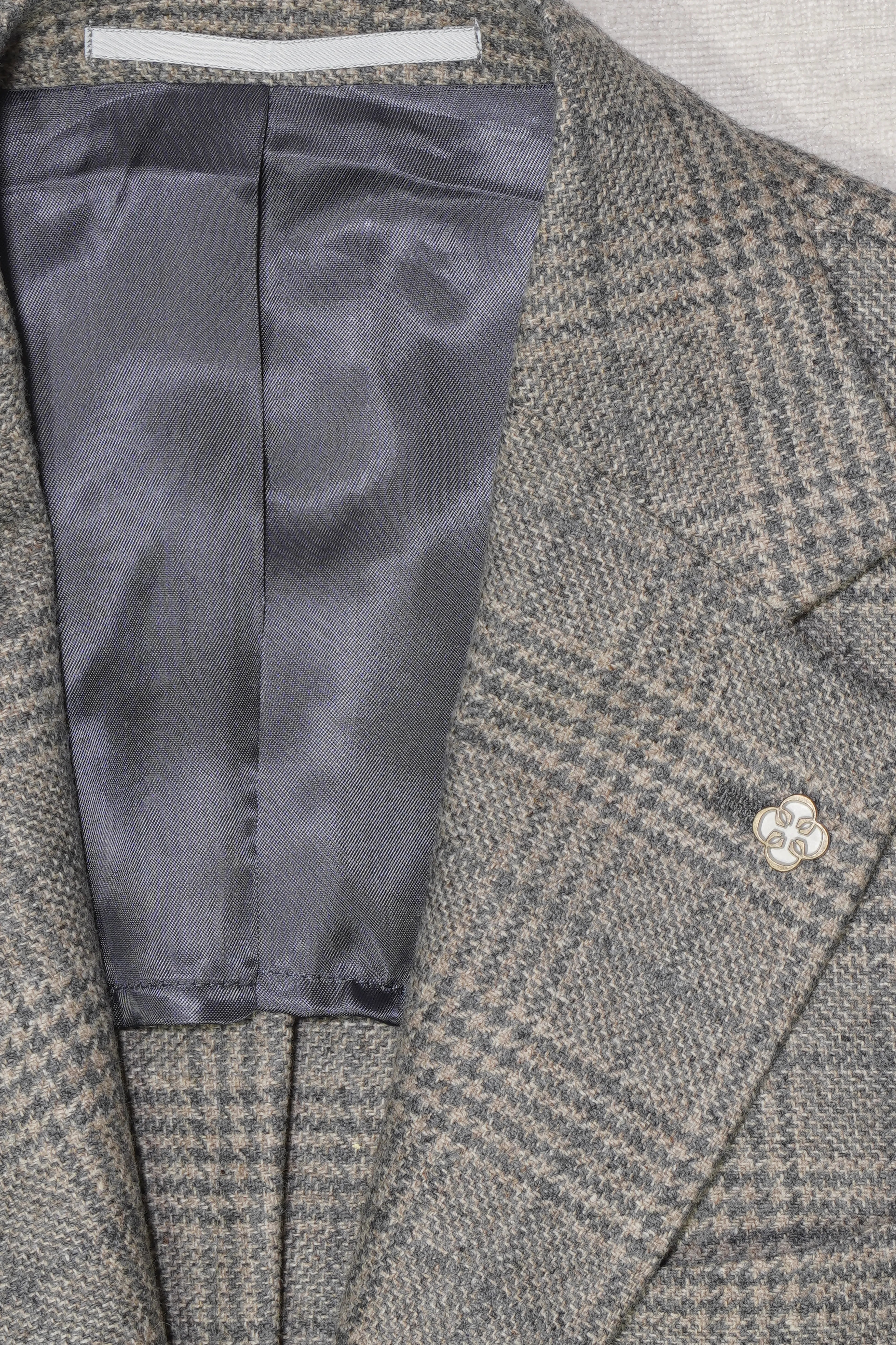 Studio 73 Wool Jacket Check Warm Grey