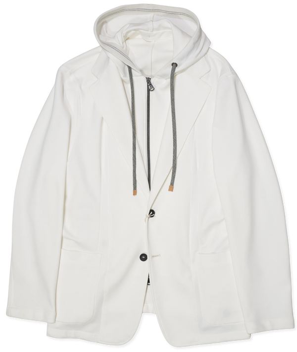Fradi Hood Jacket Cotton Jersey White