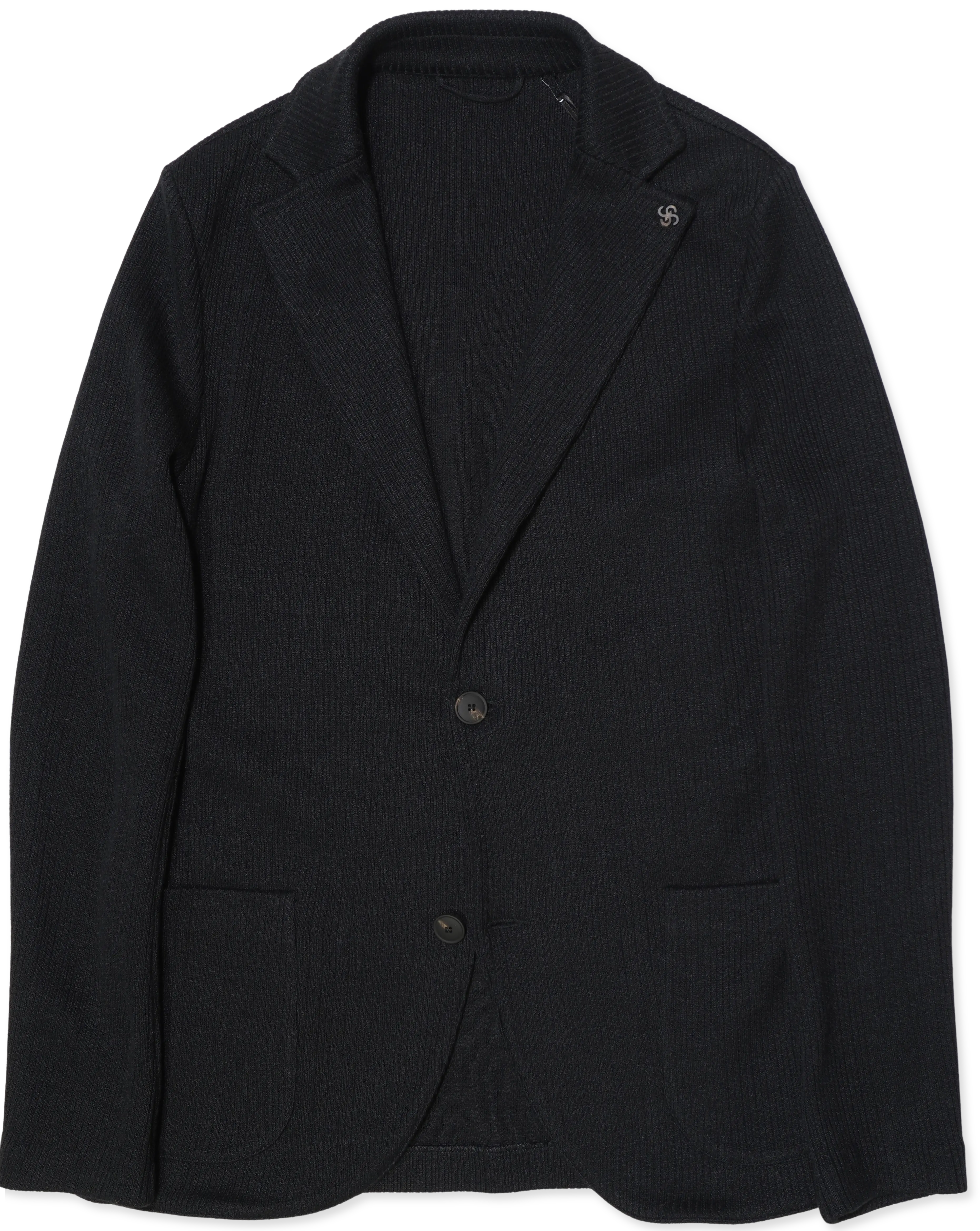 Gran Sasso Linen Cotton Knit Jacket Black