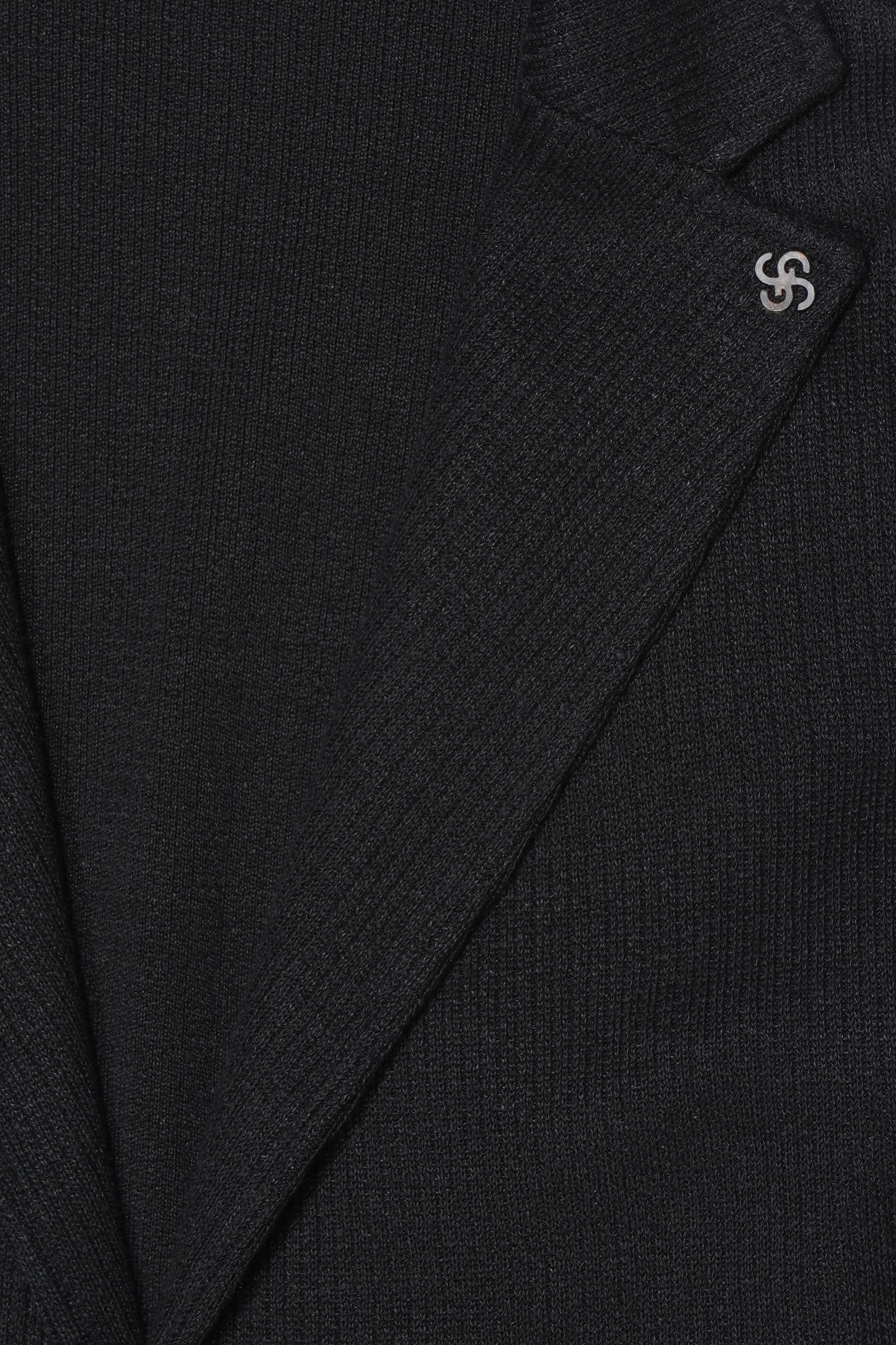 Gran Sasso Linen Cotton Knit Jacket Black