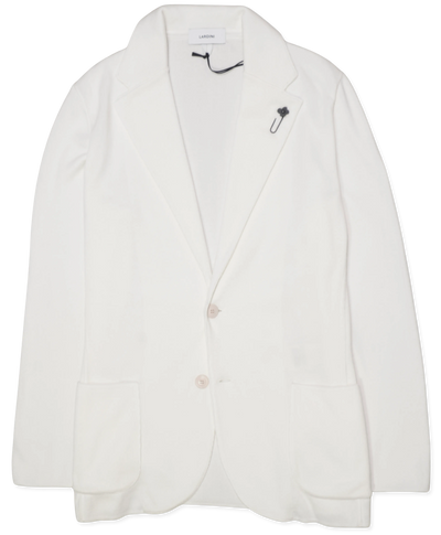 Lardini Knit Jacket Pure Cotton White