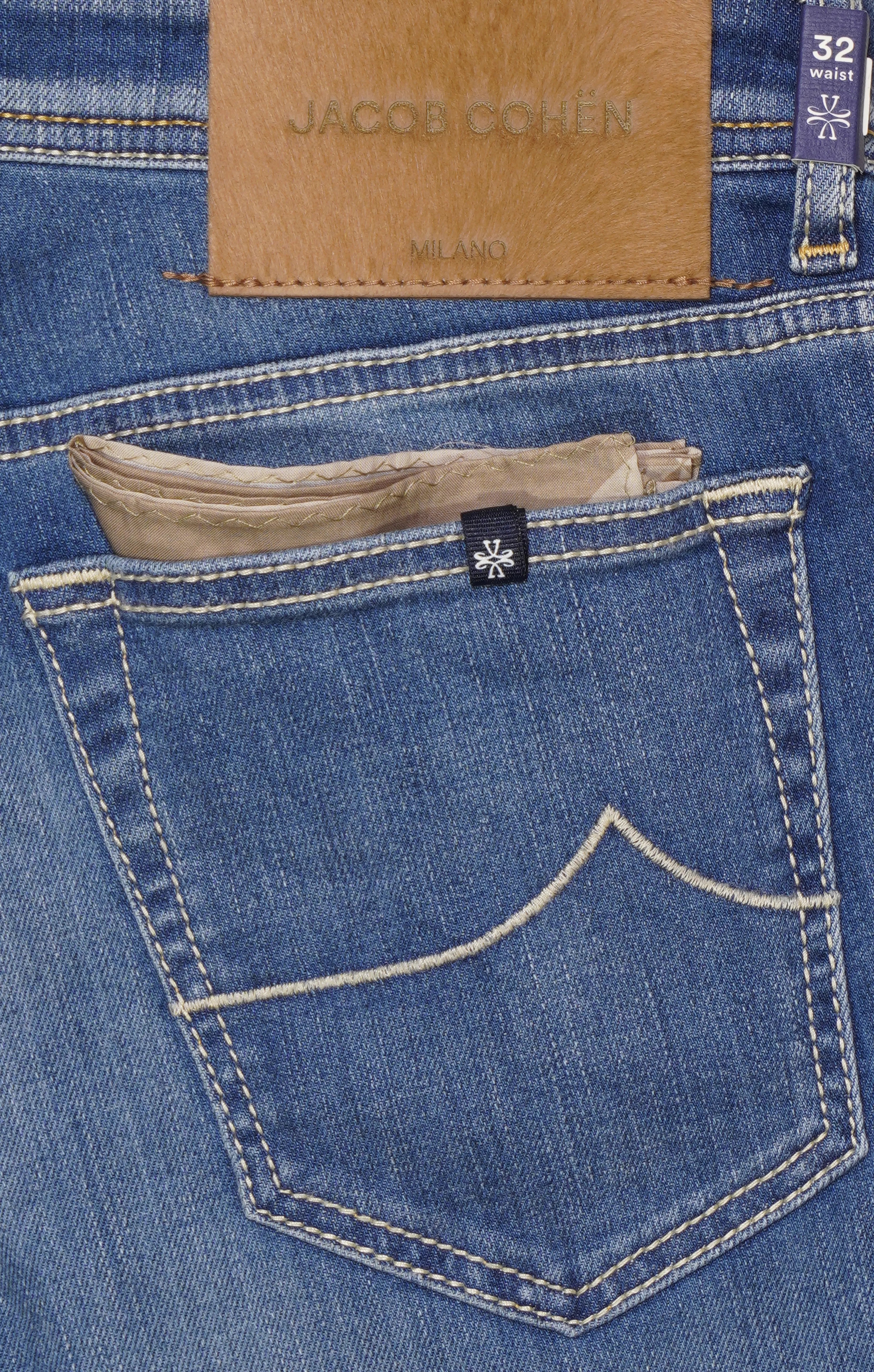 Jacob Cohen Bard Medium Blue Stretch Denim