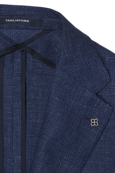 Tagliatore Jacket Linen Cotton Navy