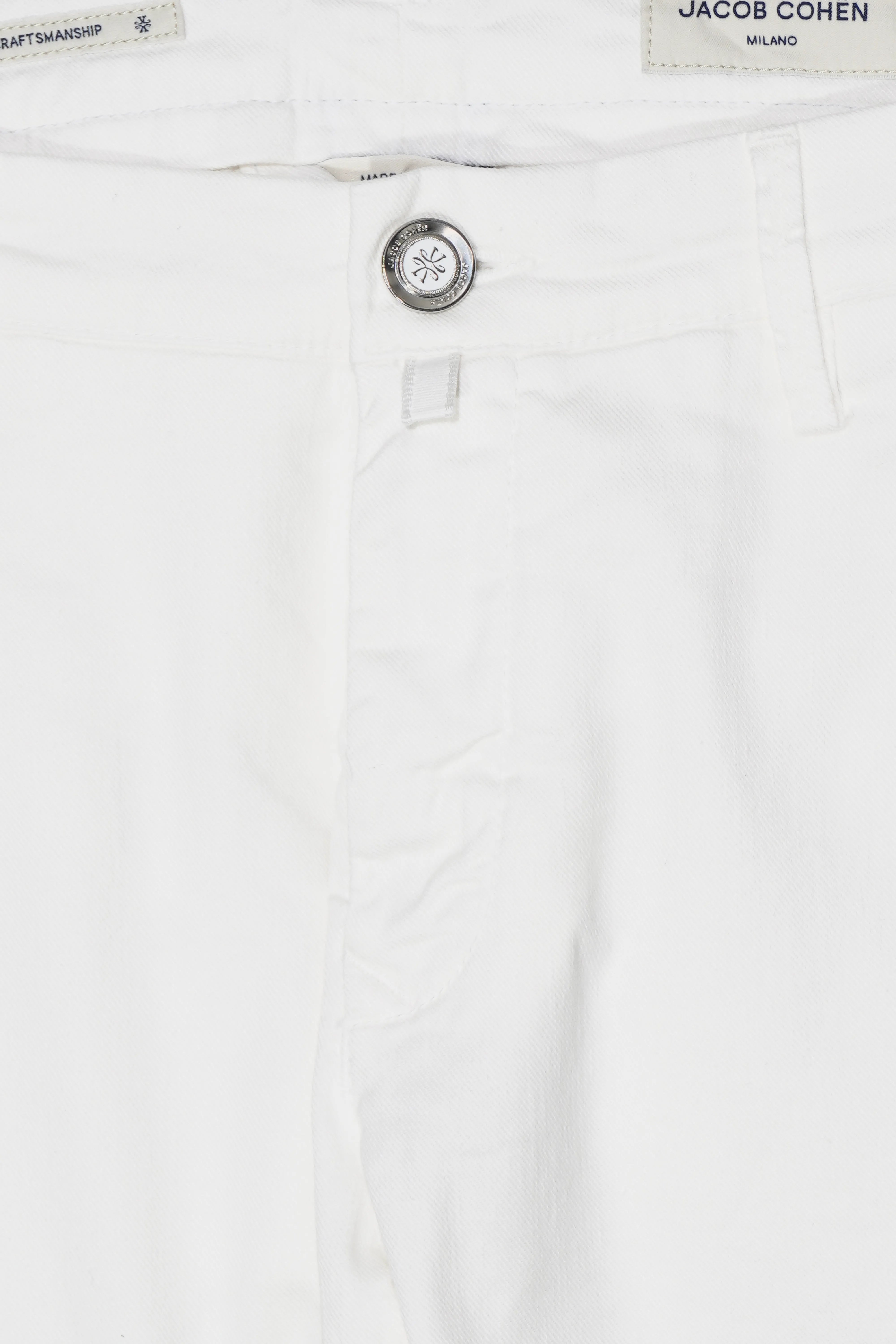 Jacob Cohen Bobby White Linen Stretch Trousers