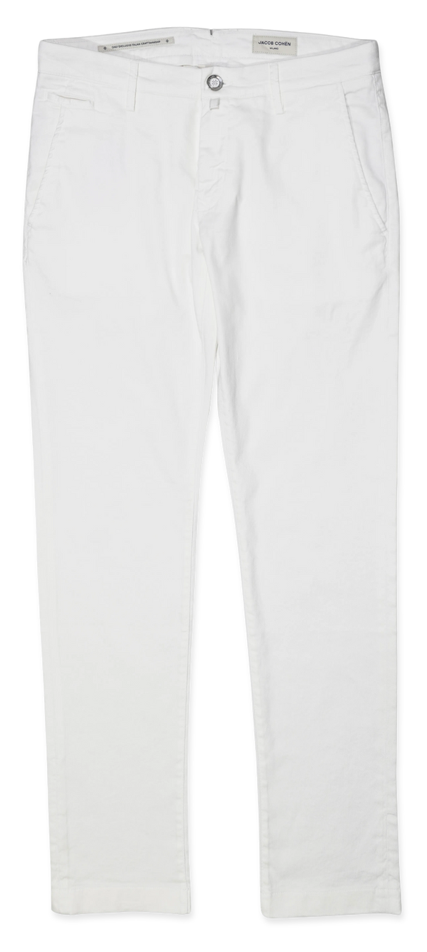 Jacob Cohen Bobby White Linen Stretch Trousers
