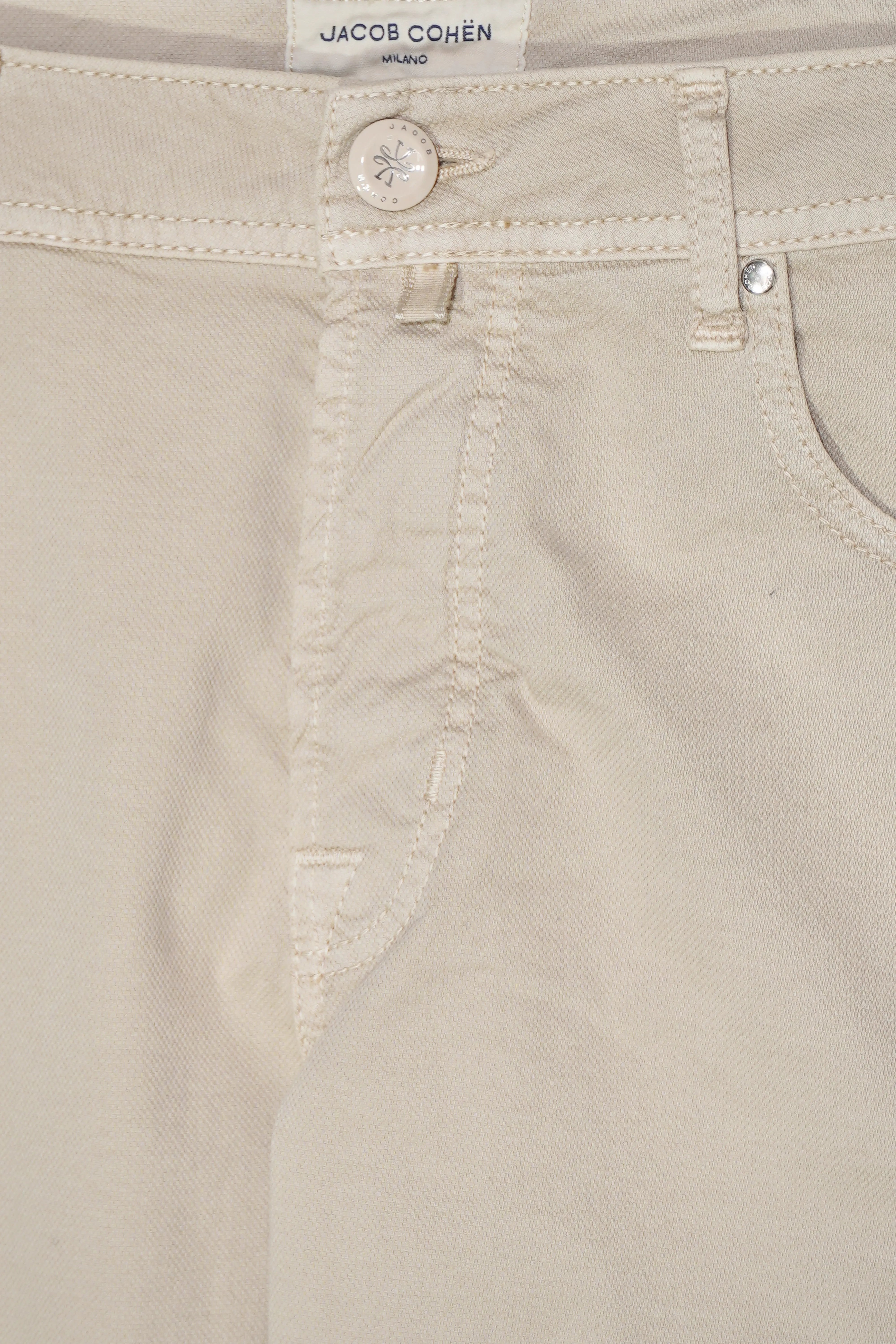 Jacob Cohen Bard Cotton Stretch Trousers Light Beige