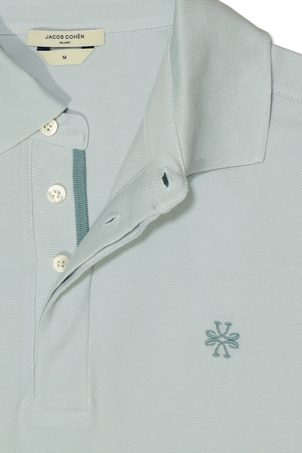 Jacob Cohen Light Blue Cotton Polo Shirt