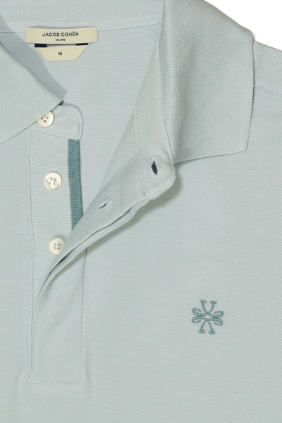 Jacob Cohen Light Blue Cotton Polo Shirt