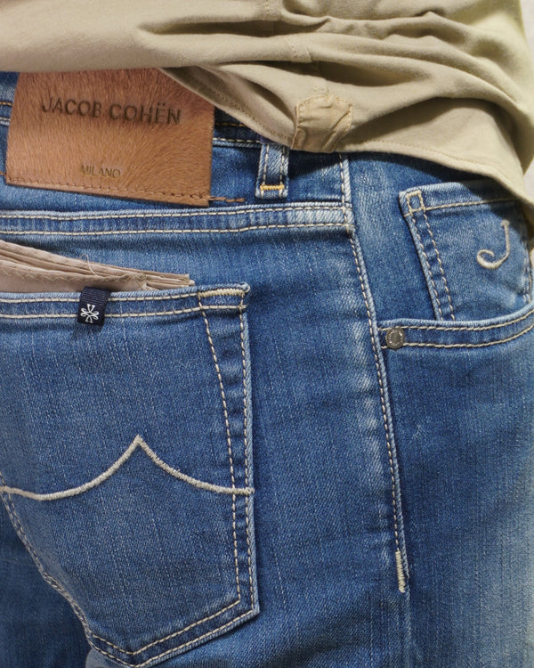 Jacob Cohen Bard Medium Blue Stretch Denim