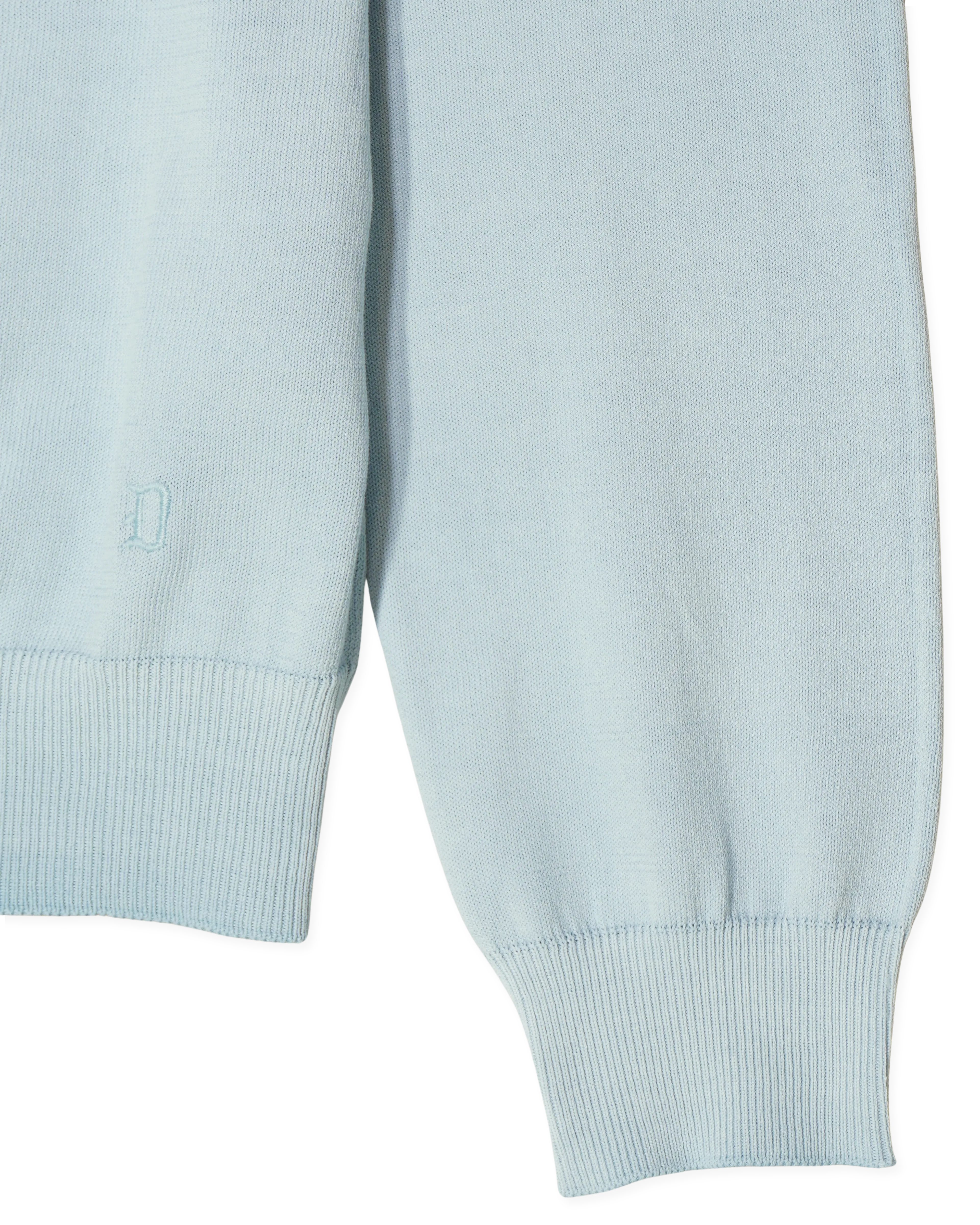Dondup Garment Dyed Cotton Pullover Light Blue