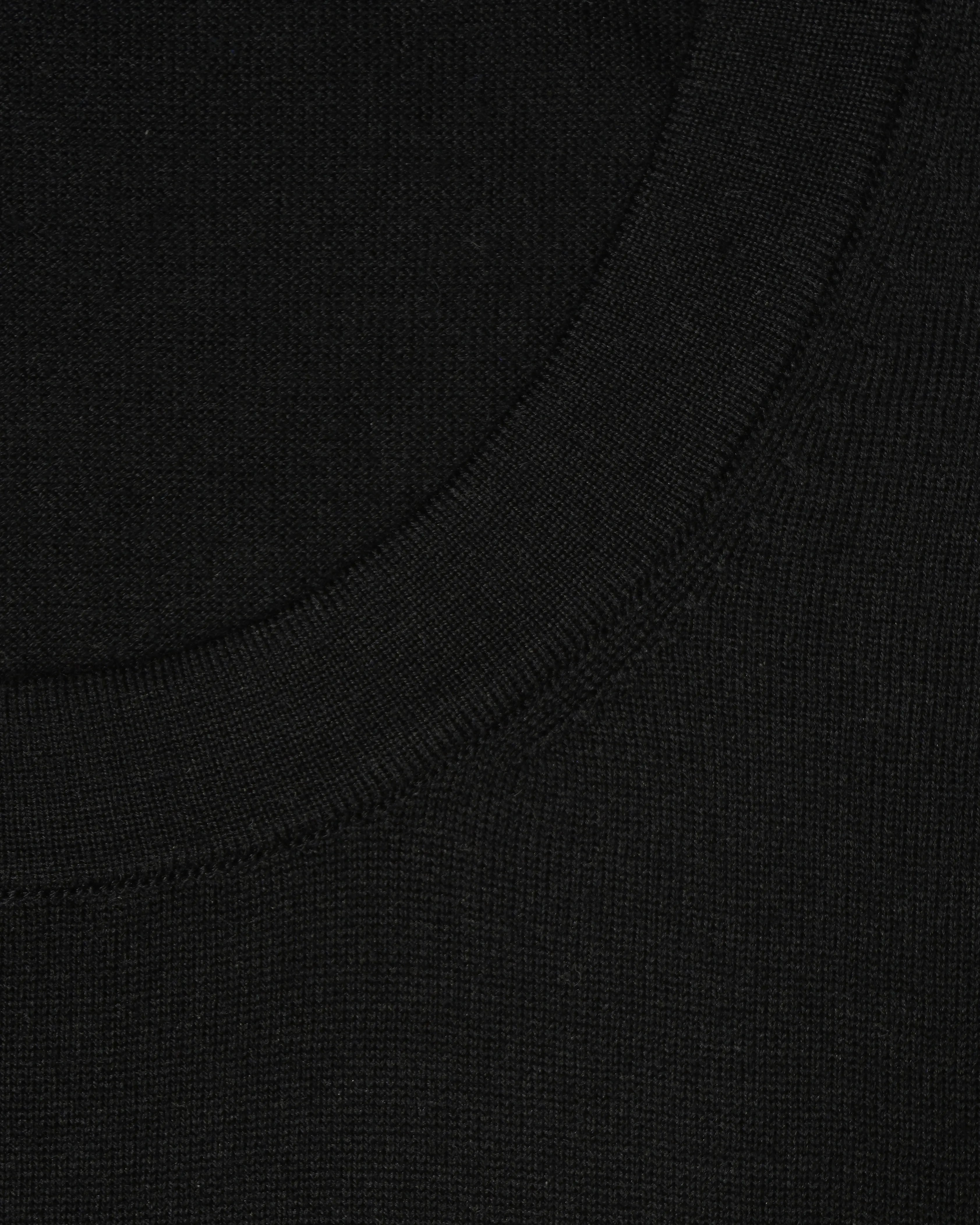 Gran Sasso Knitted Cashmere Silk T-Shirt Black
