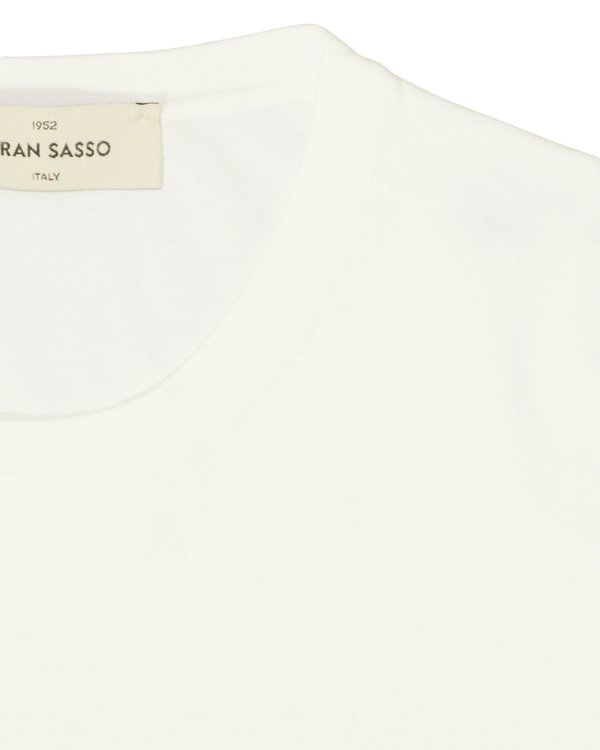 Gran Sasso Knitted Pure Cotton T-Shirt White