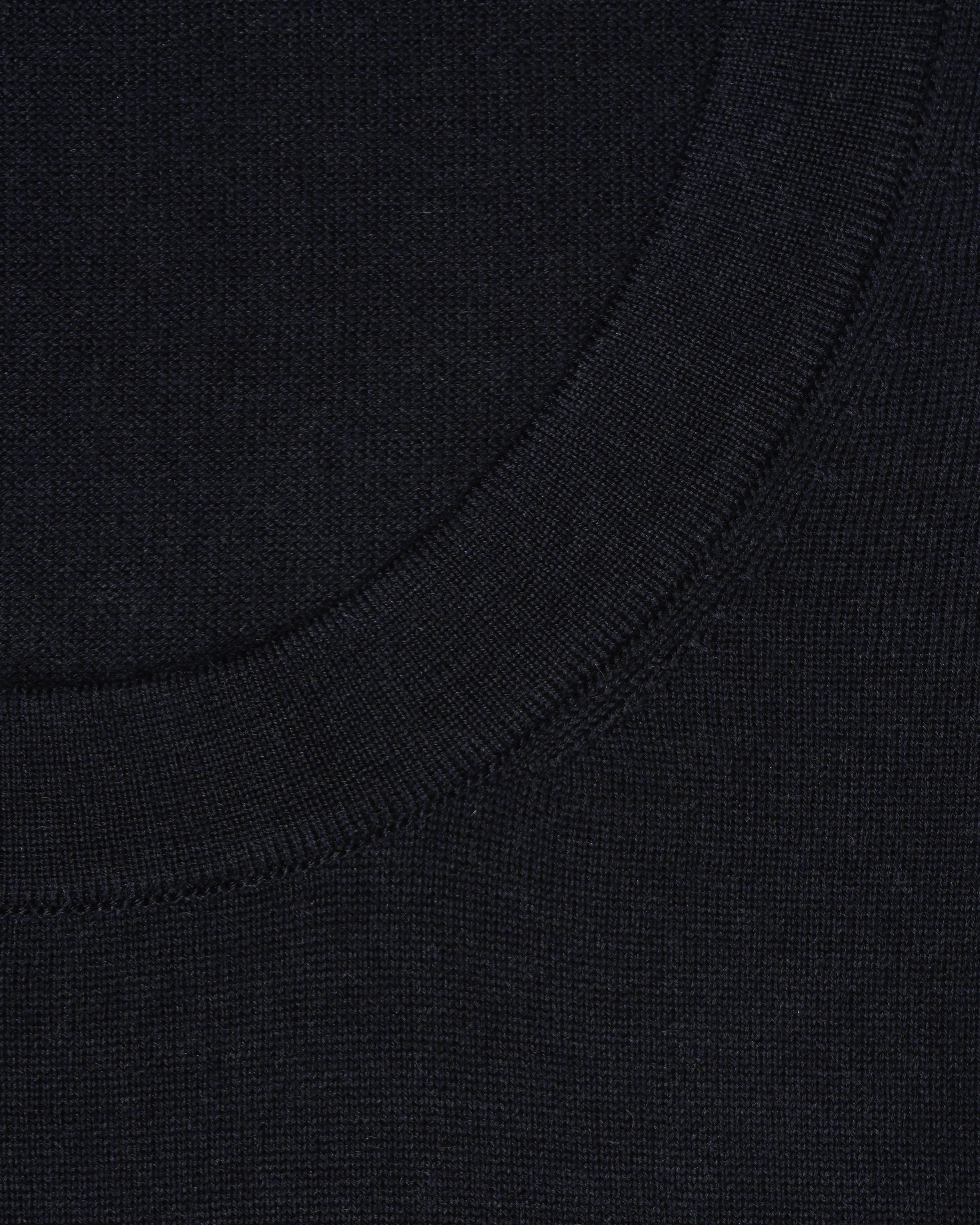 Gran Sasso Knitted Cashmere Silk T-Shirt Navy
