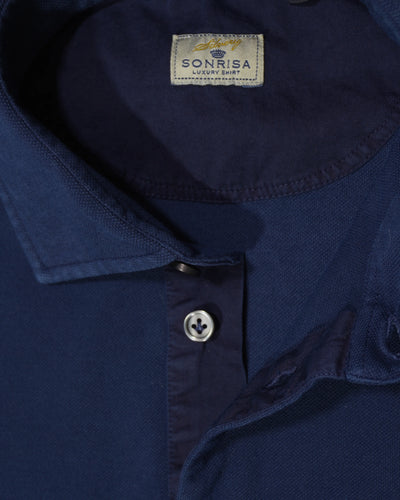 Sonrisa Polo Shirt Washed Cotton Navy