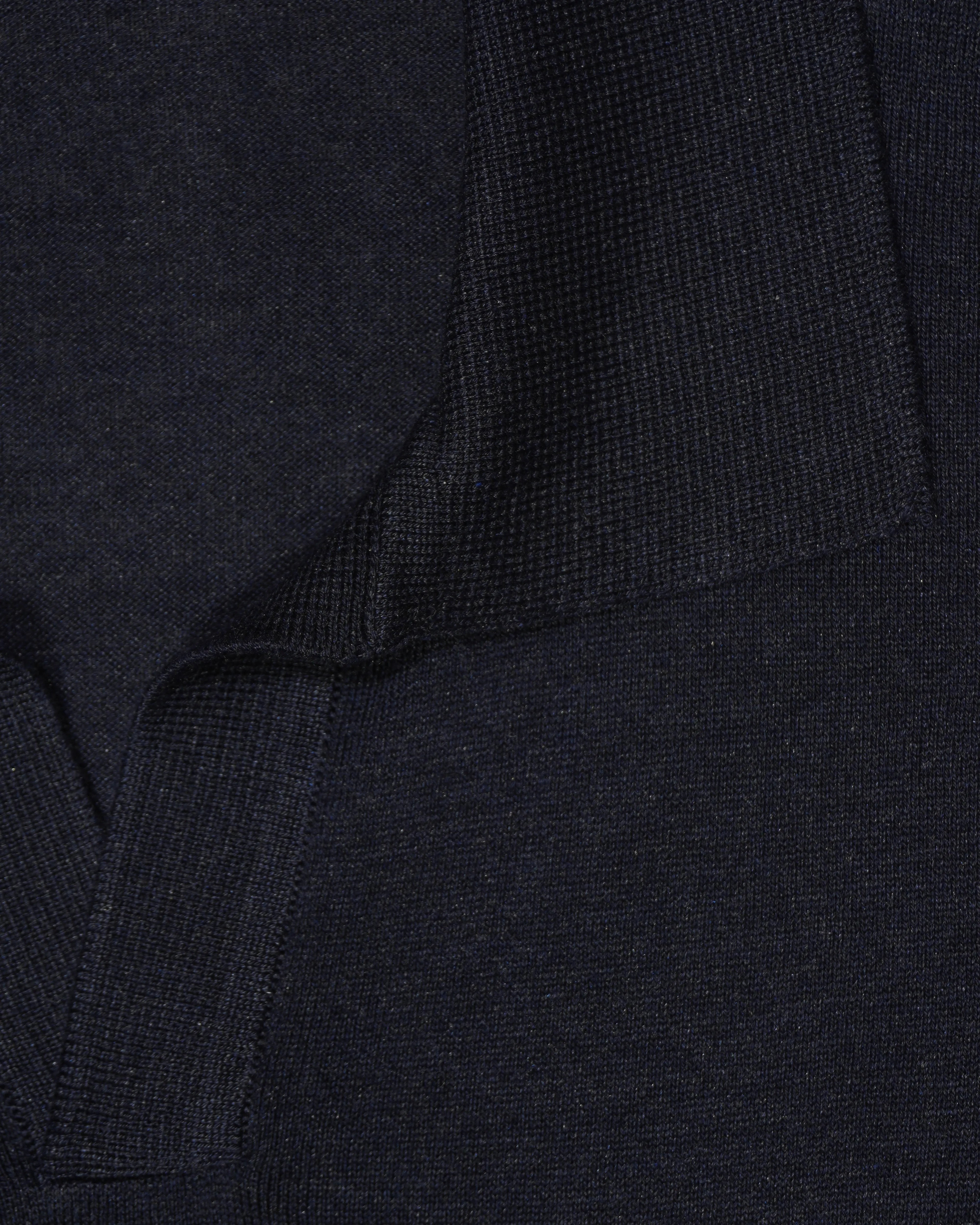 Gran Sasso Polo Shirt Pure Silk Navy