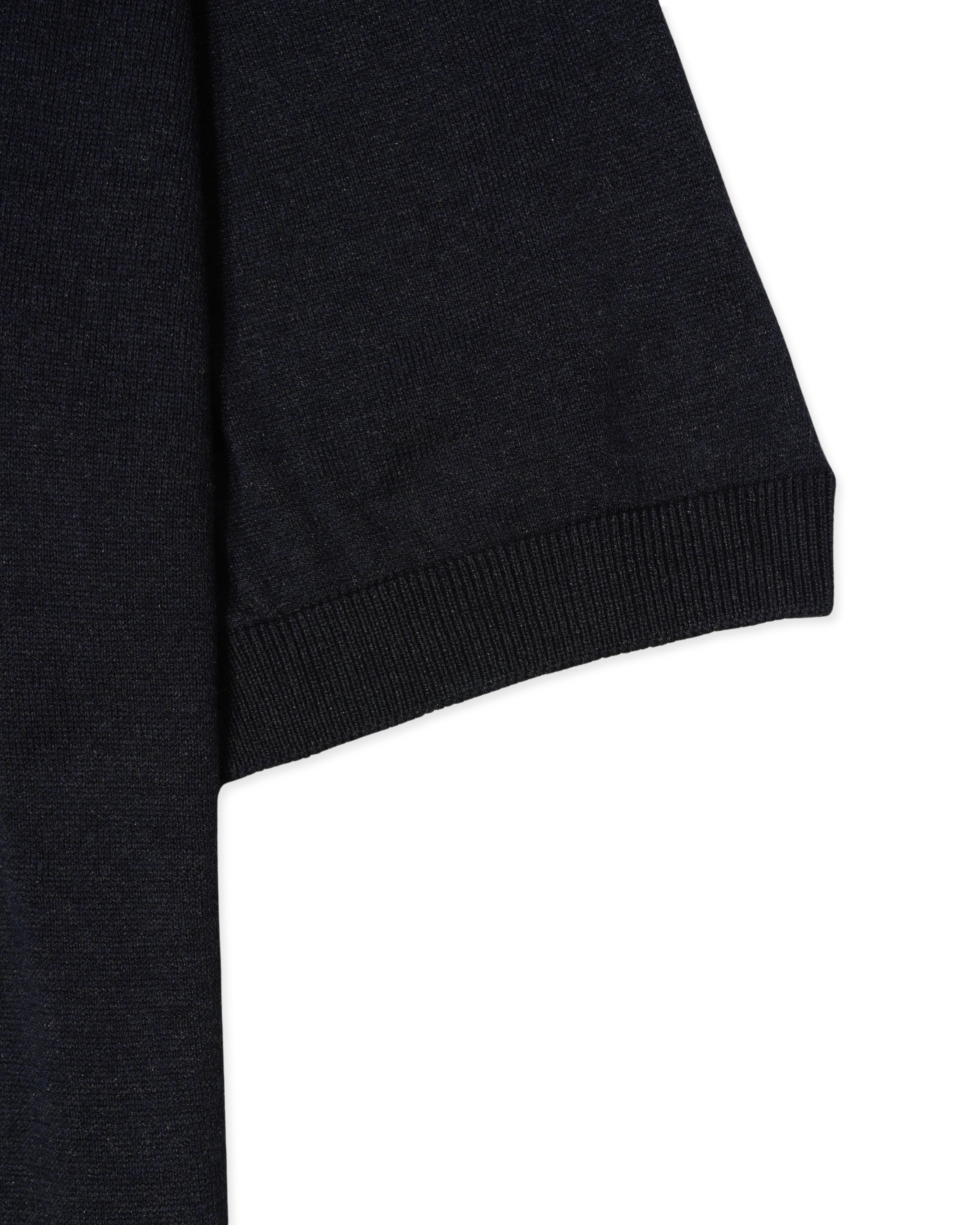 Gran Sasso Polo Shirt Pure Silk Navy