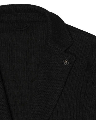 Gran Sasso Knitted Jacket Linen Cotton Black