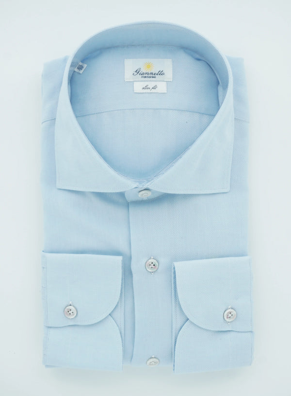 Giannetto Shirt Cotton Cashmere Light Blue