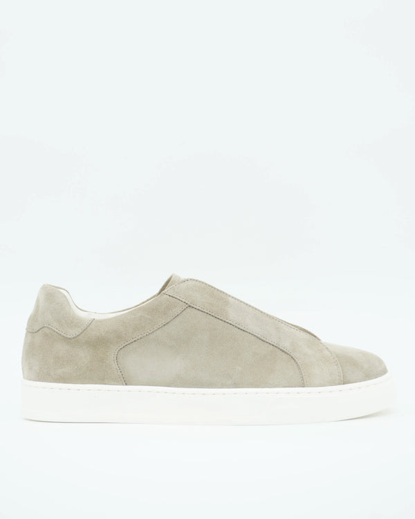 Doucals Sneaker No-Lace Suede Beige