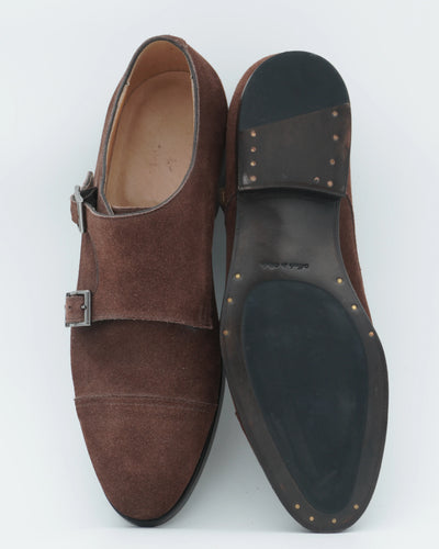 Thomas Double Monk Strap Suede Brown