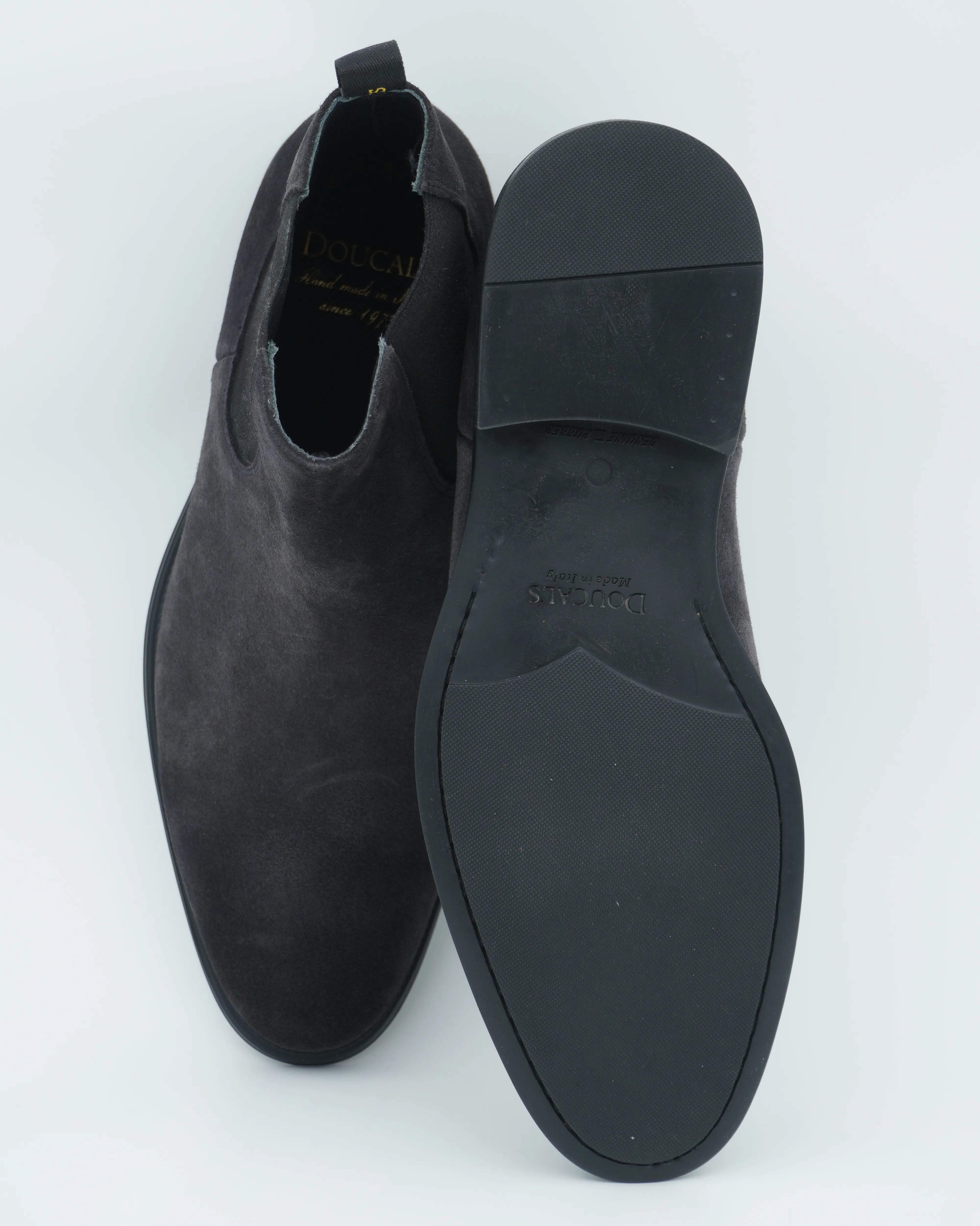 Doucals Chelsea Boots Suede Dark Grey