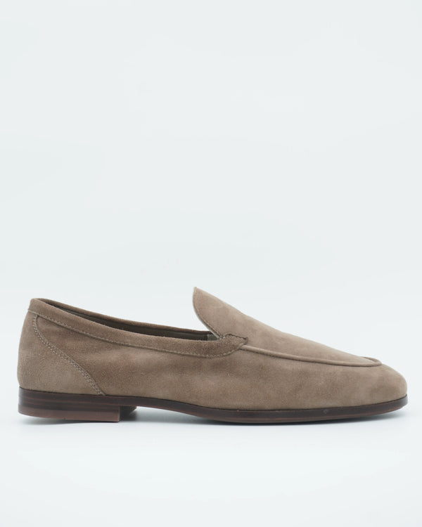 Fabiano Ricci Unlined Suede Loafer Taupe