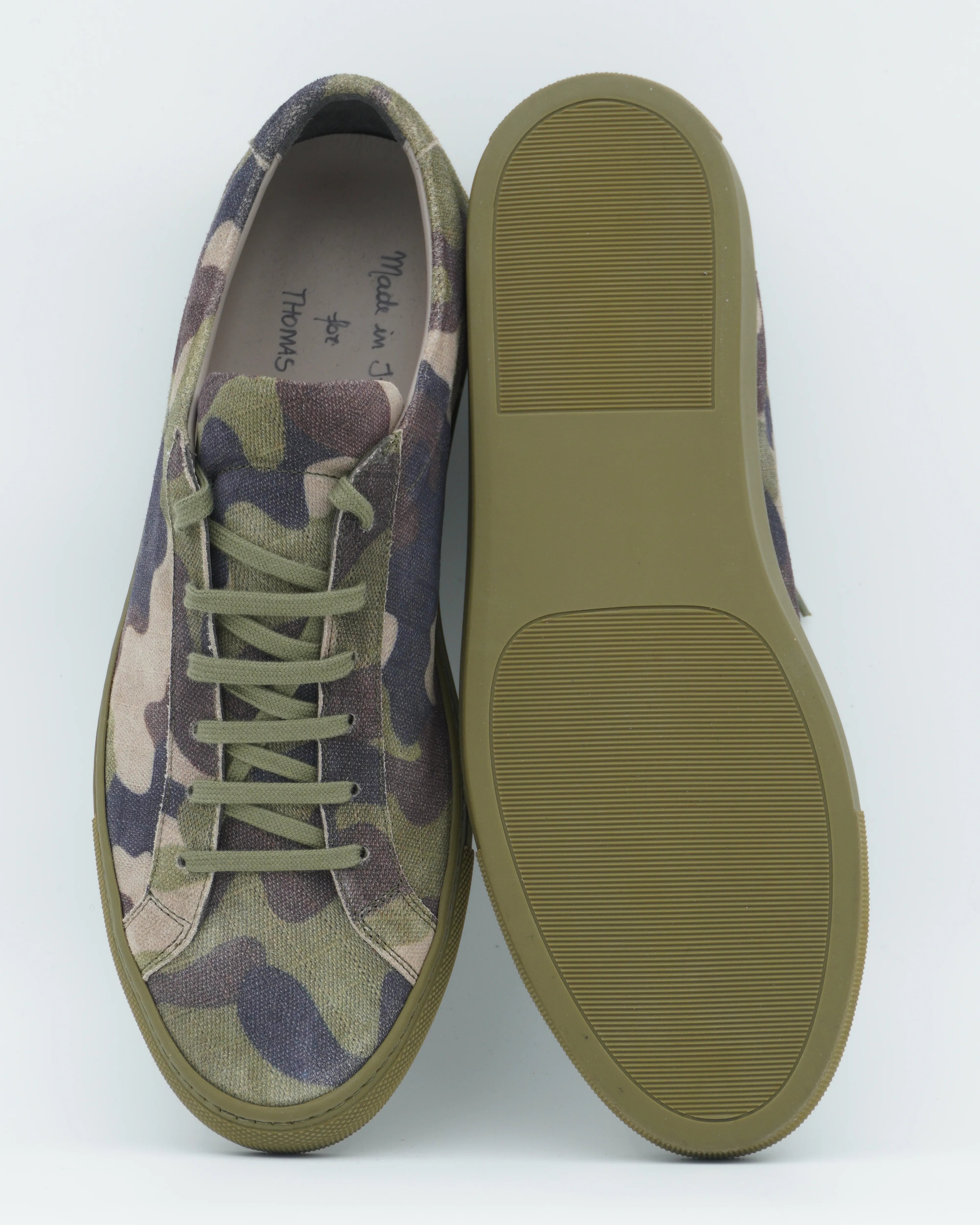 Thomas Sneaker Suede Camo Green