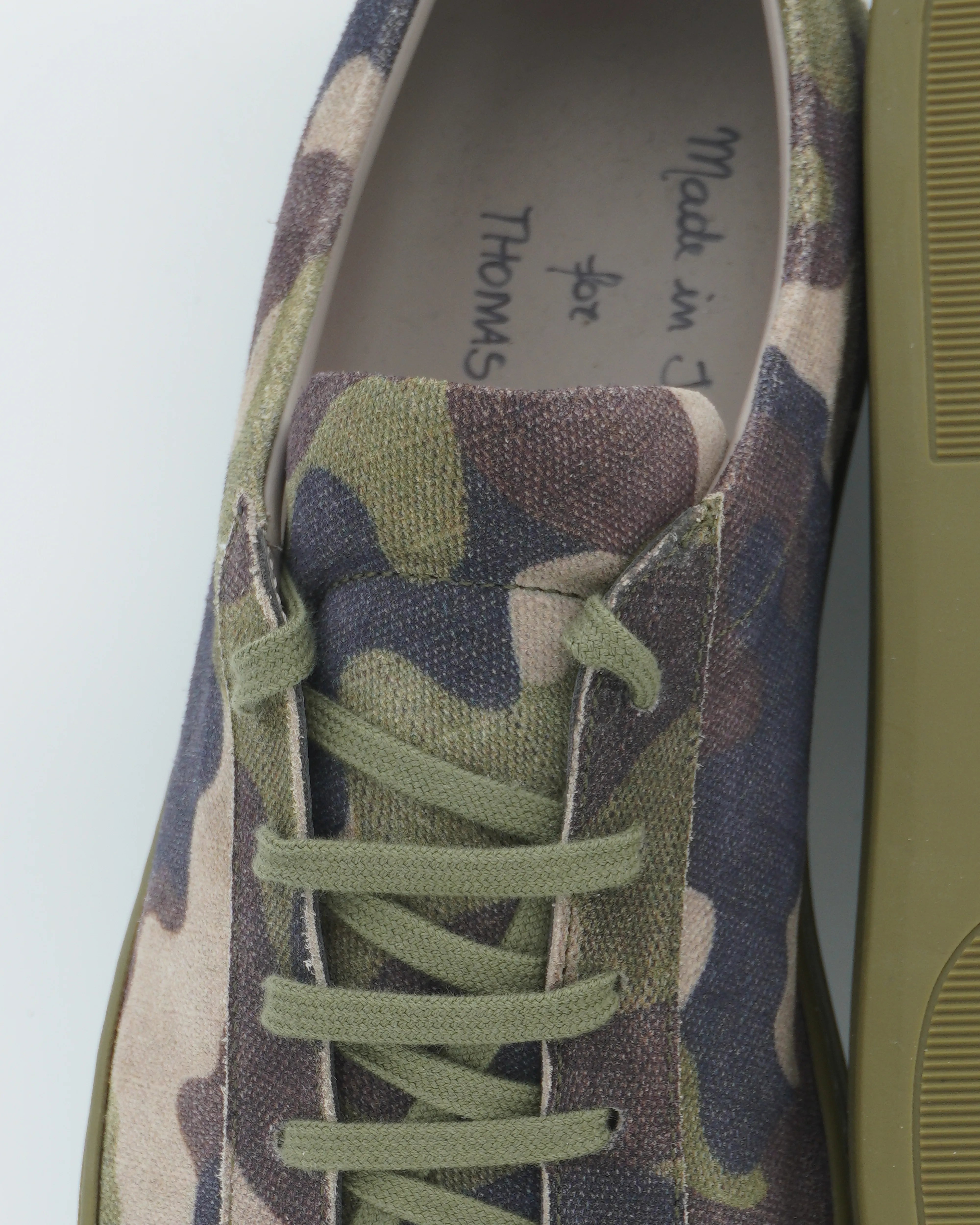 Thomas Sneaker Suede Camo Green