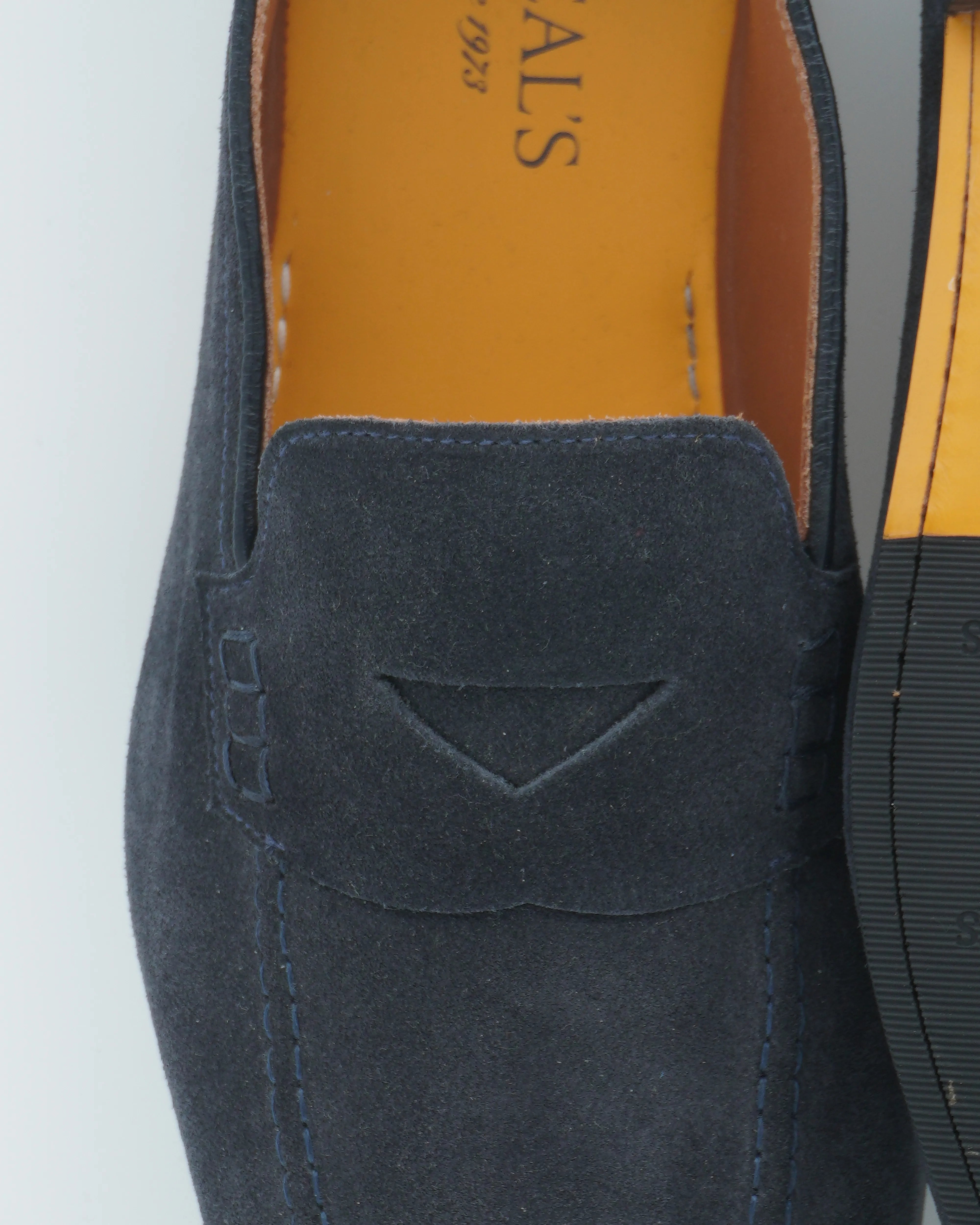 Doucals Penny Loafer Suede Ocean Blue