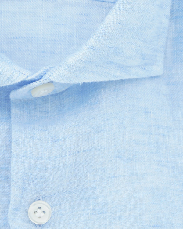 Sonrisa Shirt Pure Linen Light Blue