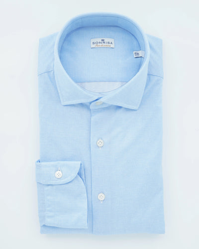 Sonrisa Shirt Fior di Cotone Jersey Light Blue