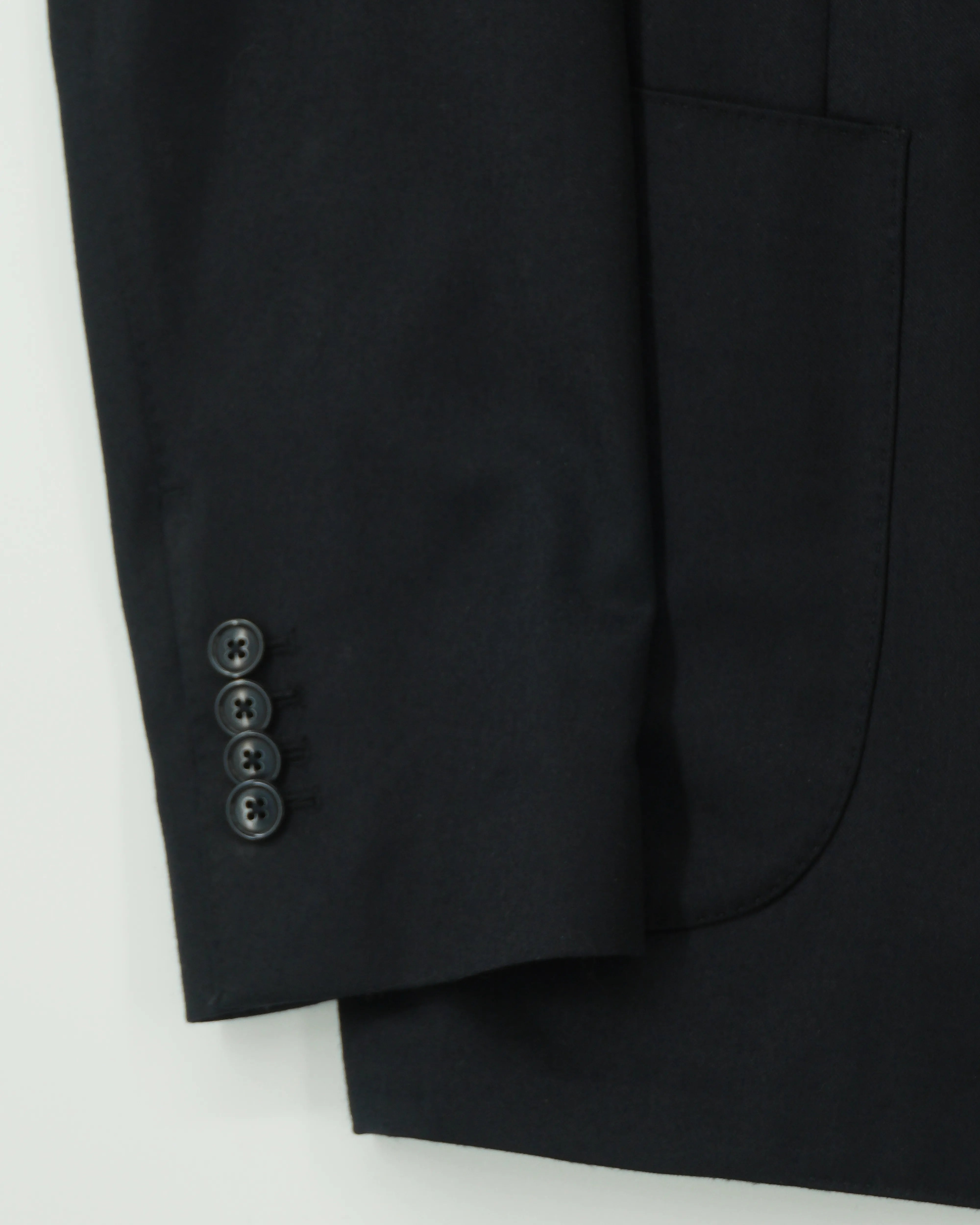 Lardini Jacket Easy Wear Brushed Wool Black