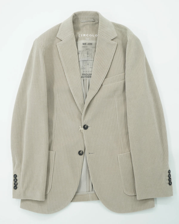 Circolo Jacket Wide Corduroy Light Grey