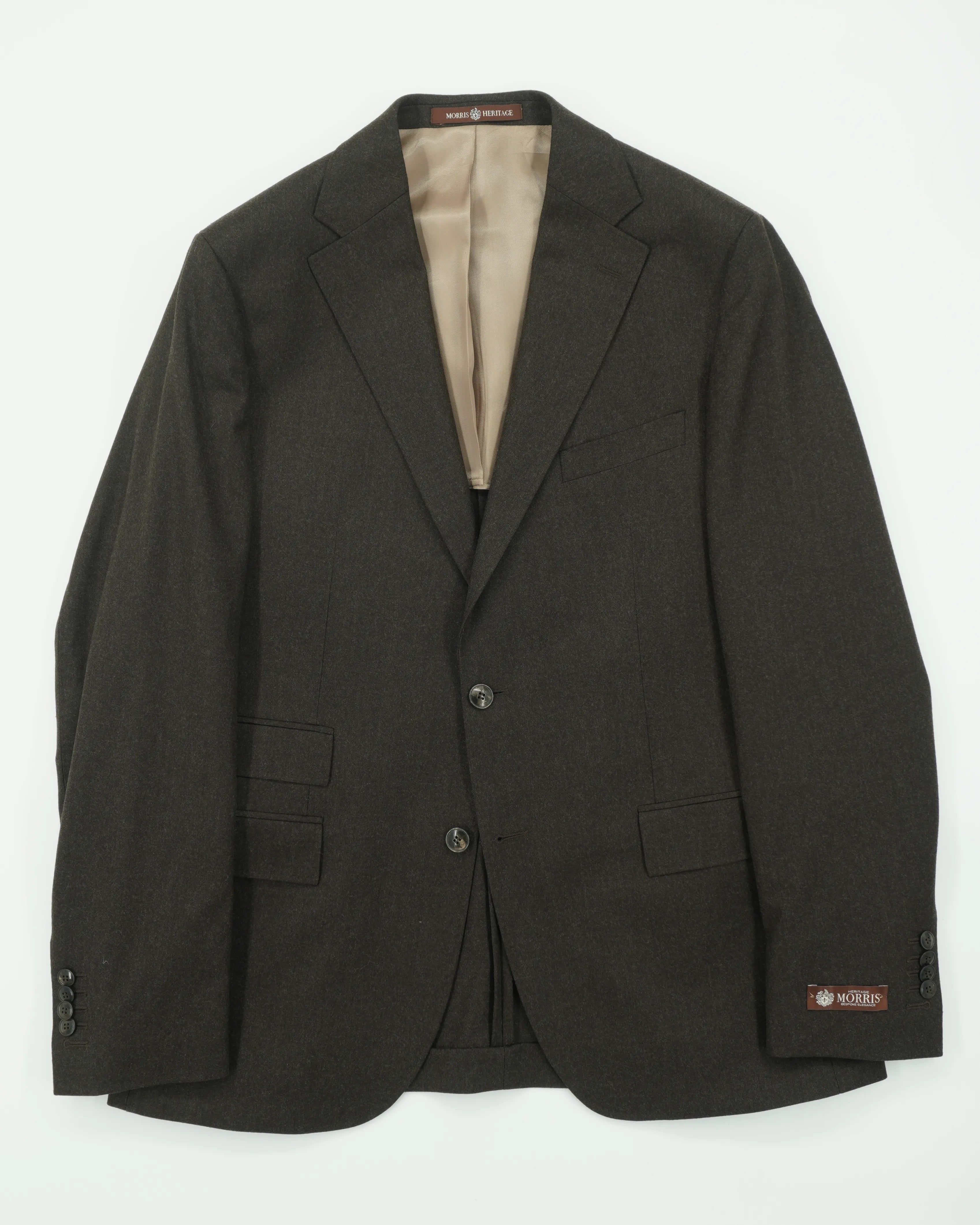 Morris Jacket Pure Wool Flannel Brown