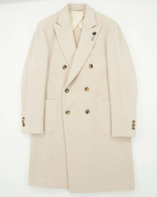 Lardini Coat Silk Cashmere Blend Cream