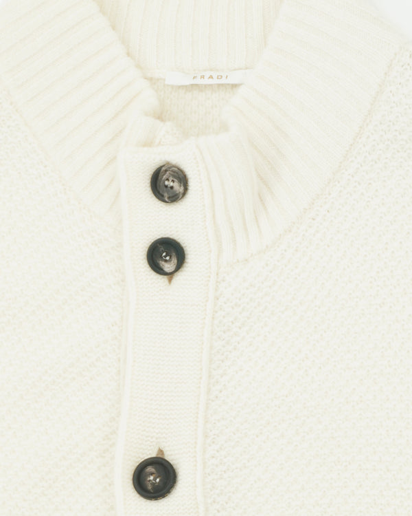 Fradi Cardigan Buttoned Wool Cream