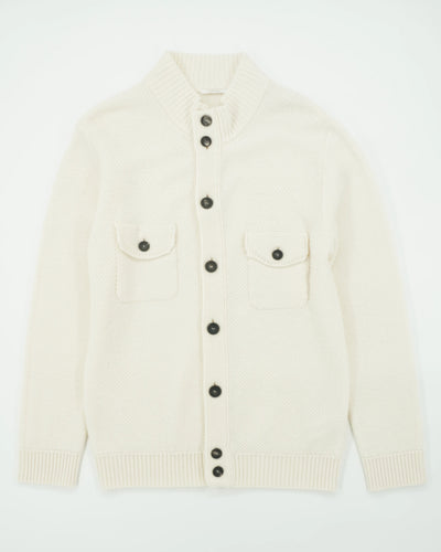 Fradi Cardigan Buttoned Wool Cream