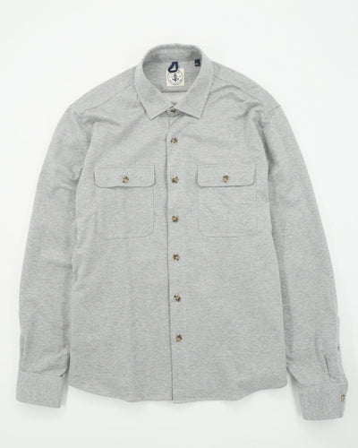 Orian Overshirt Jersey Melange Light Grey