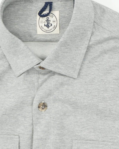 Orian Overshirt Jersey Melange Light Grey