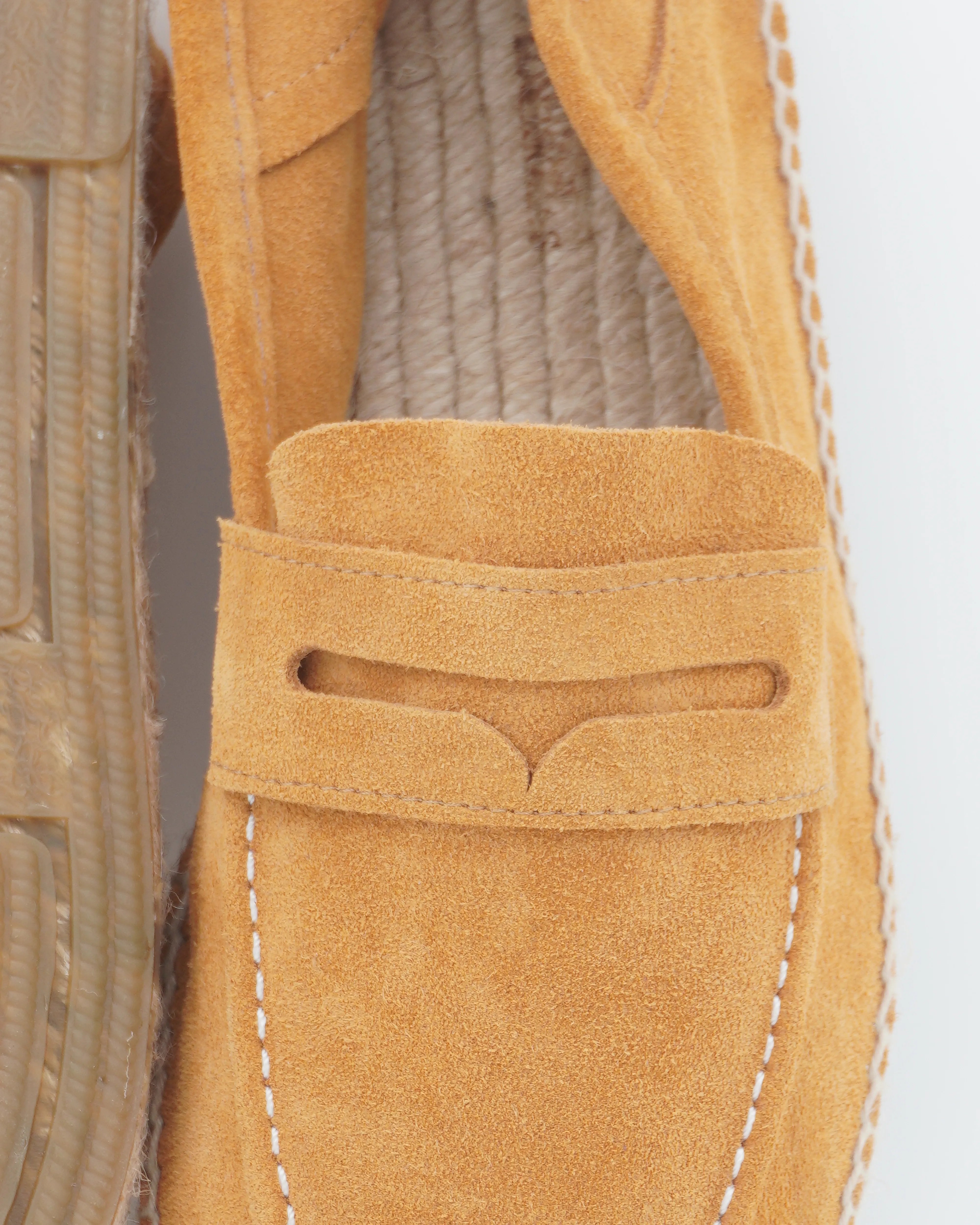 Espadrilles Penny Loafer Suede Orange