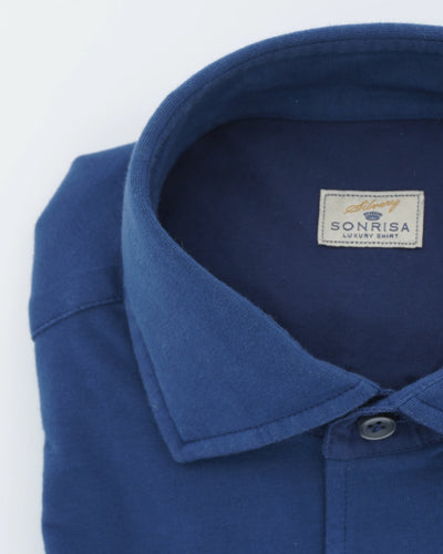 Sonrisa Shirt Washed Cotton Jersey Navy