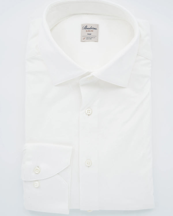 Stenströms Shirt Luxury Jersey White