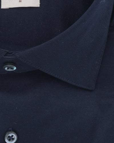 Stenströms Shirt Pure Cotton Jersey Navy