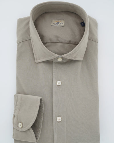 Sonrisa Shirt Washed Cotton Jersey Light Beige