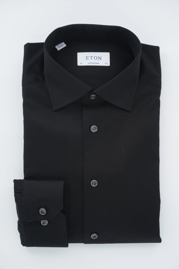 Eton Shirt Signature Twill Contemporary Fit Black