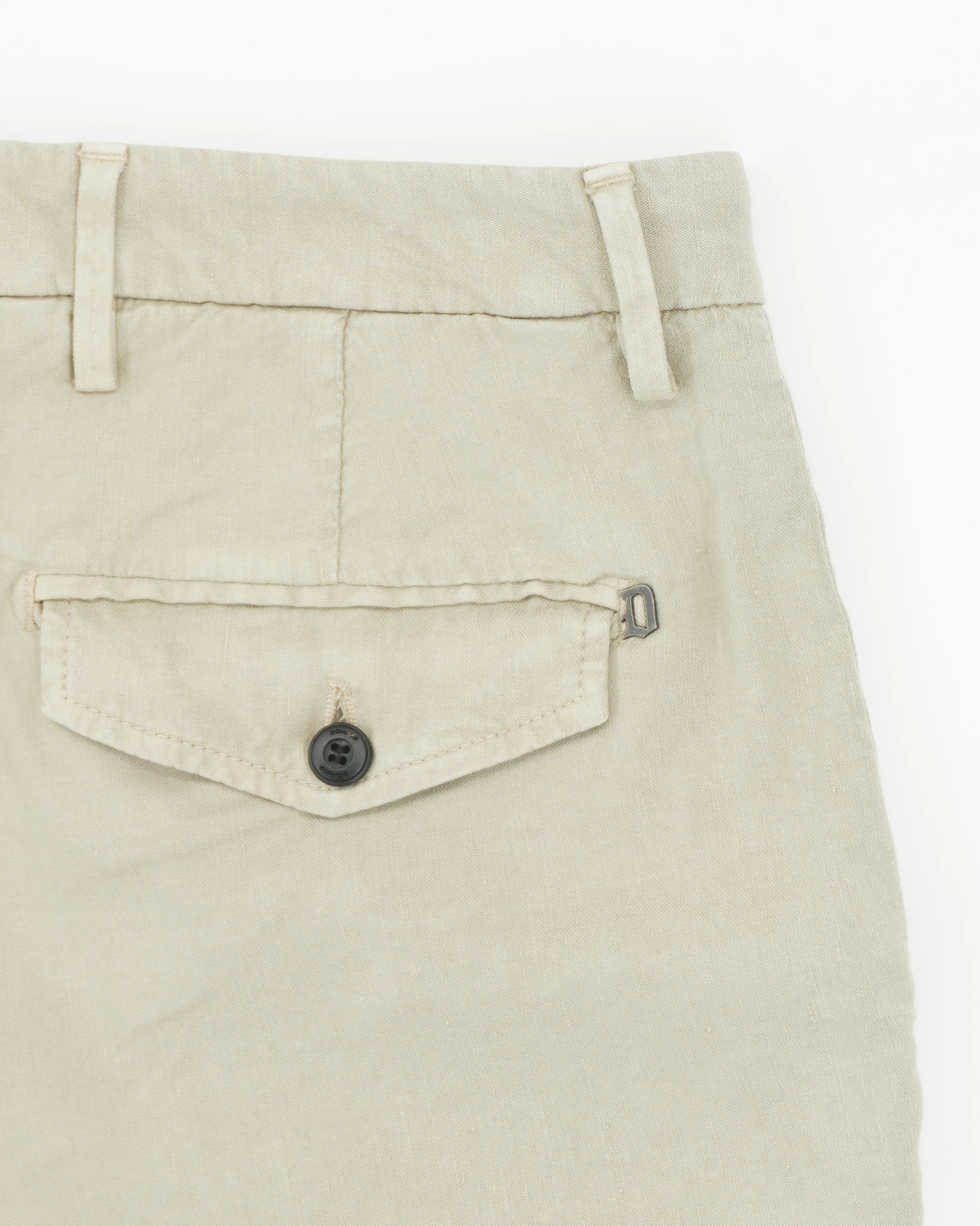 Dondup Shorts Linen Blend Stretch Beige