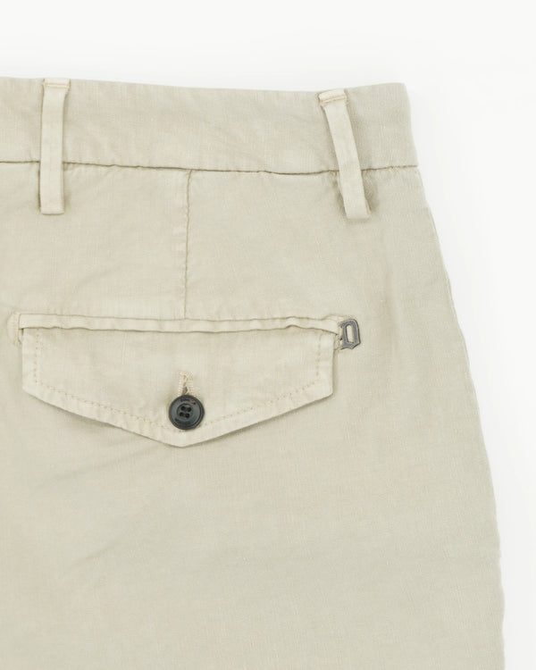 Dondup Shorts Linen Blend Stretch Beige