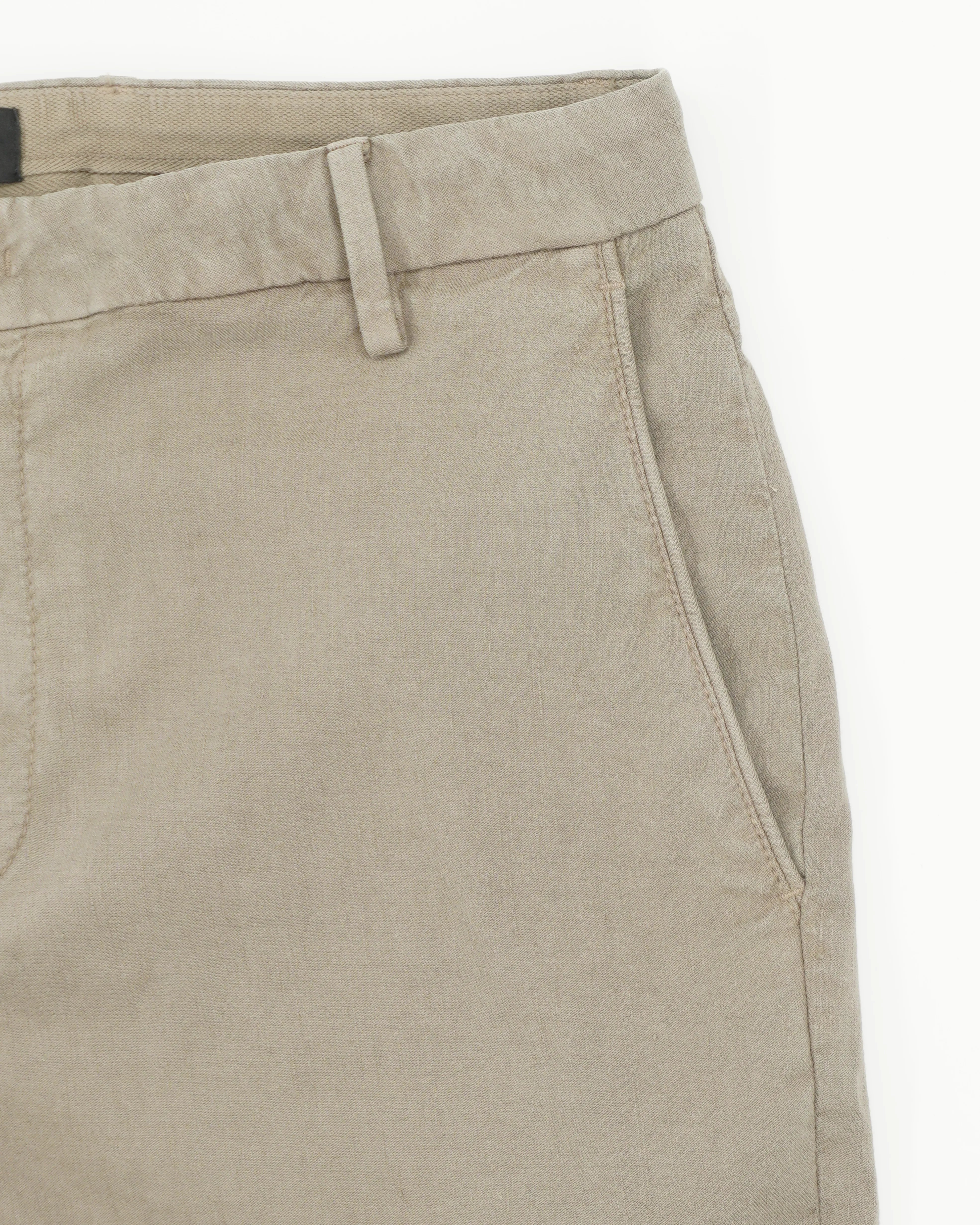 Dondup Shorts Linen Blend Stretch Light Brown