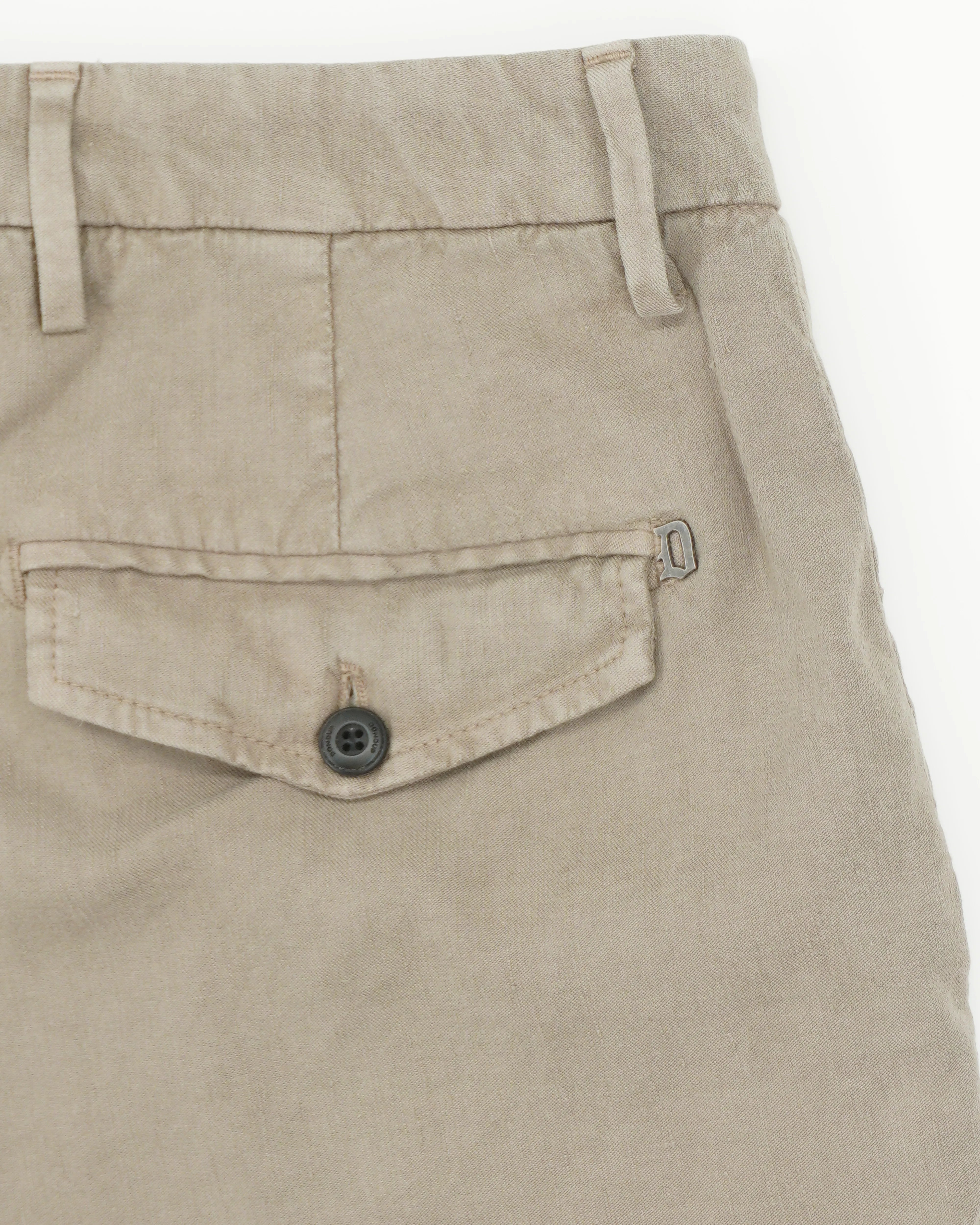 Dondup Shorts Linen Blend Stretch Light Brown