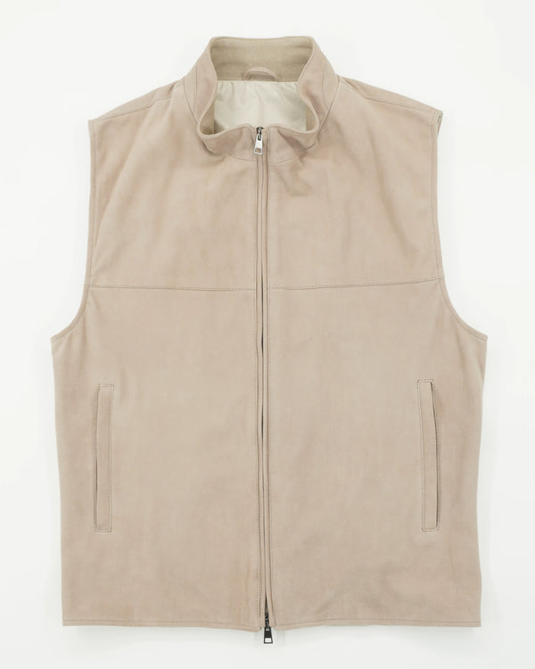Zonda Vest Suede Unpadded Light Beige
